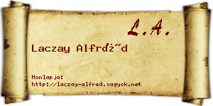 Laczay Alfréd névjegykártya